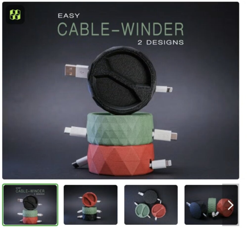 Cable Winder — custom 3D printed students gift